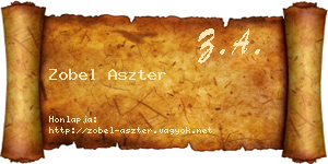 Zobel Aszter névjegykártya